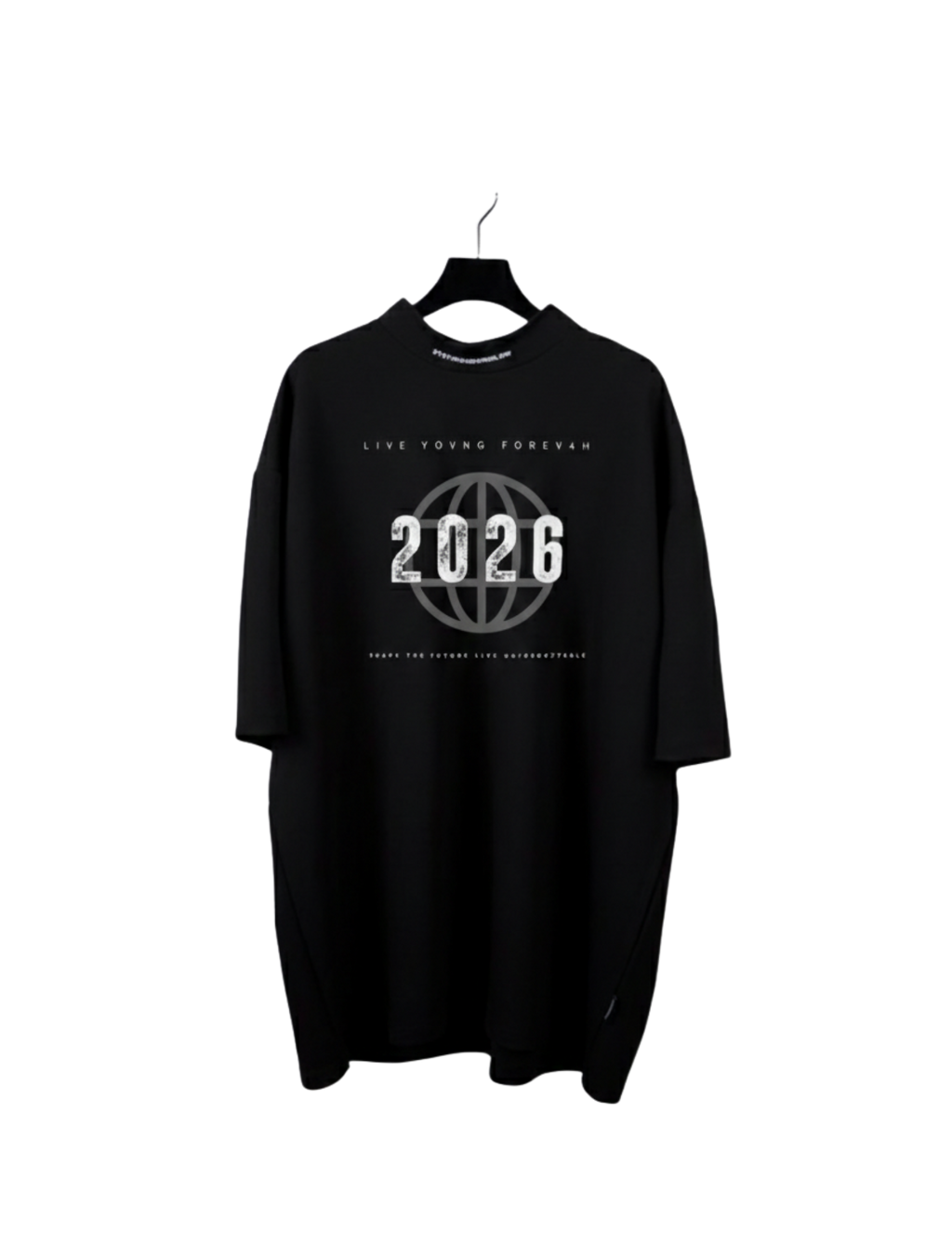 Oversize T-shirt ”LIVE YOVNG FOREV4H”