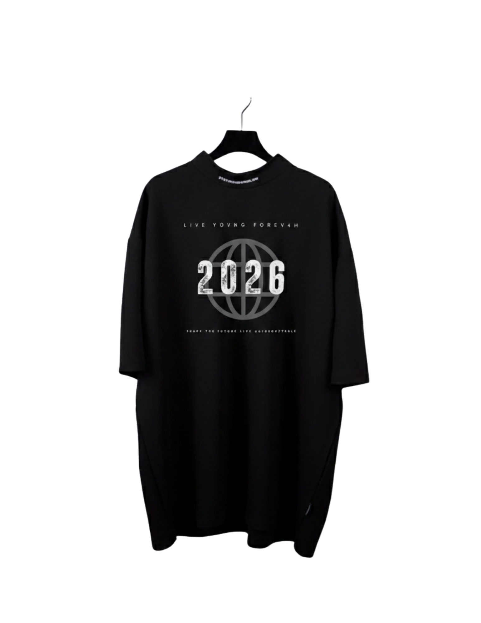 Oversize T-shirt ”LIVE YOVNG FOREV4H”